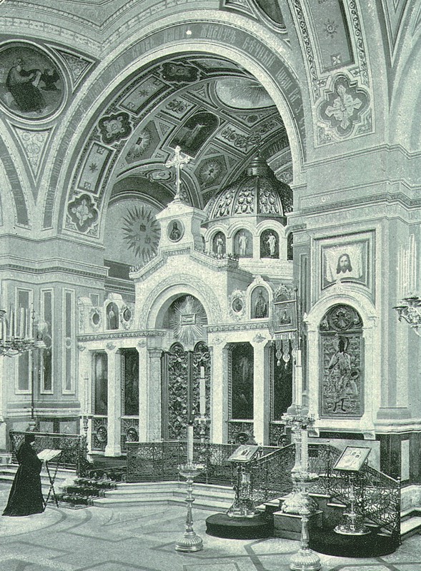 Собор Ивановского монастыря. Вид на иконостас. Фото кон. XIX века